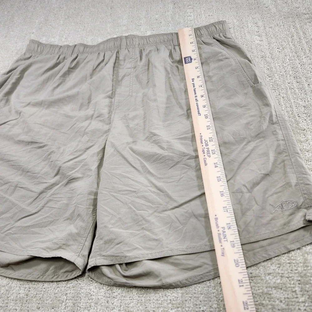 Aftco Shorts Men XL Hybrid Fishing Swim Elastic Waist‎ Chino Lined Quick Dry 10